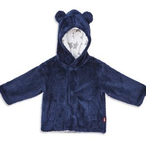 Baby Winter soft Fleece Magnetic Jacket, Magnificent Inky, STAR LINING